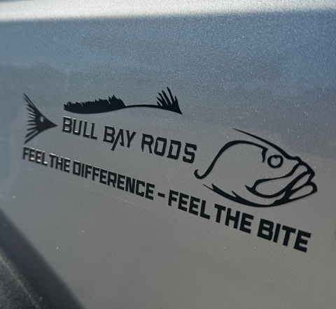 Bull Bay Rods 8" Black Vinyl Decal